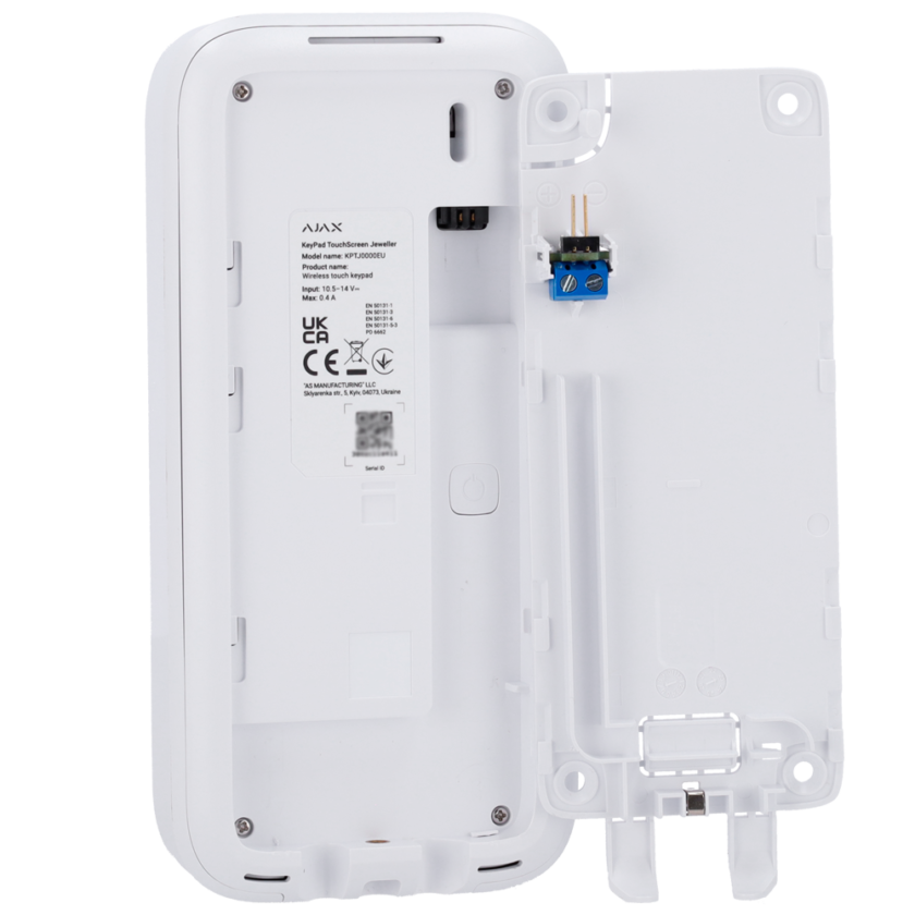 Teclado con pantalla táctil y RFID - Grado 2 - Inalámbrico 868 MHz Jeweller - Armado/desarmado total o por grupos - Control de los escenarios de automatización - Autenticación: códigos, lector RFID o Bluetooth - Notificaciones visuales y sonoras