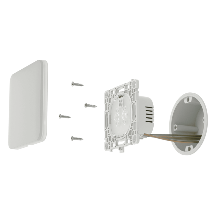 Relé para interruptor de luz de cruce vertical - Inalámbrico 868 MHz Jeweller - Alcance de comunicación hasta 1100 m - Alimentación 230 V AC 50 Hz - Sin necesidad de cable neutro - Ajax - LightSwitch LightCore Vertical(Crossover)