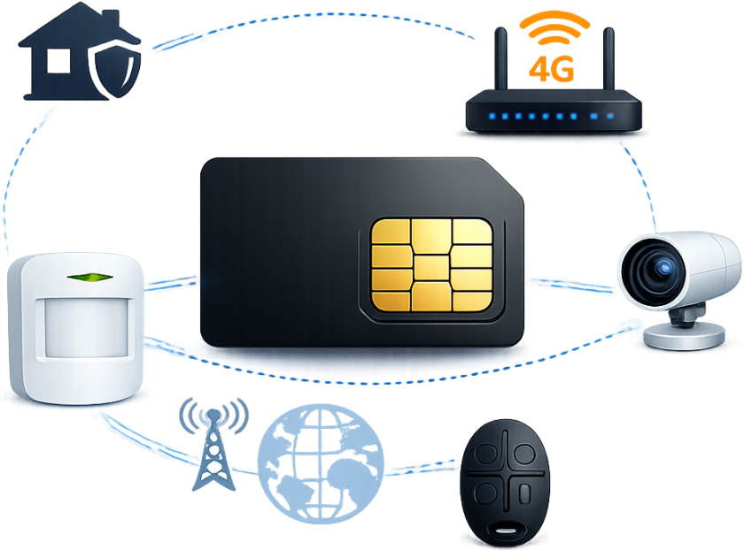 Servicio de SIM para IoT – Conectividad para alarmas, routers y cámaras