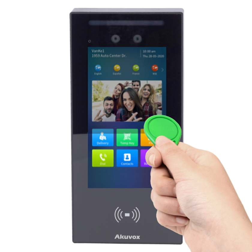 Videoportero Akuvox E16C con reconocimiento facial, pantalla táctil 5" y PoE