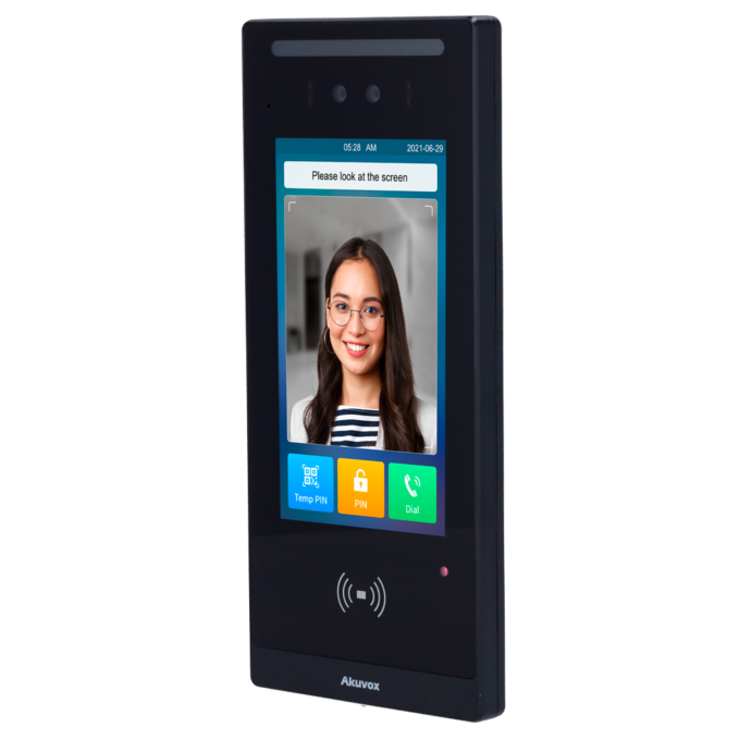Videoportero Akuvox E18C con reconocimiento facial, pantalla táctil 7" y 2 relés