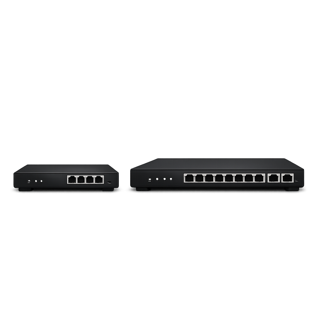 Switch PoE Fast Ethernet (4 u 8 puertos) con CCTV Extend hasta 250m